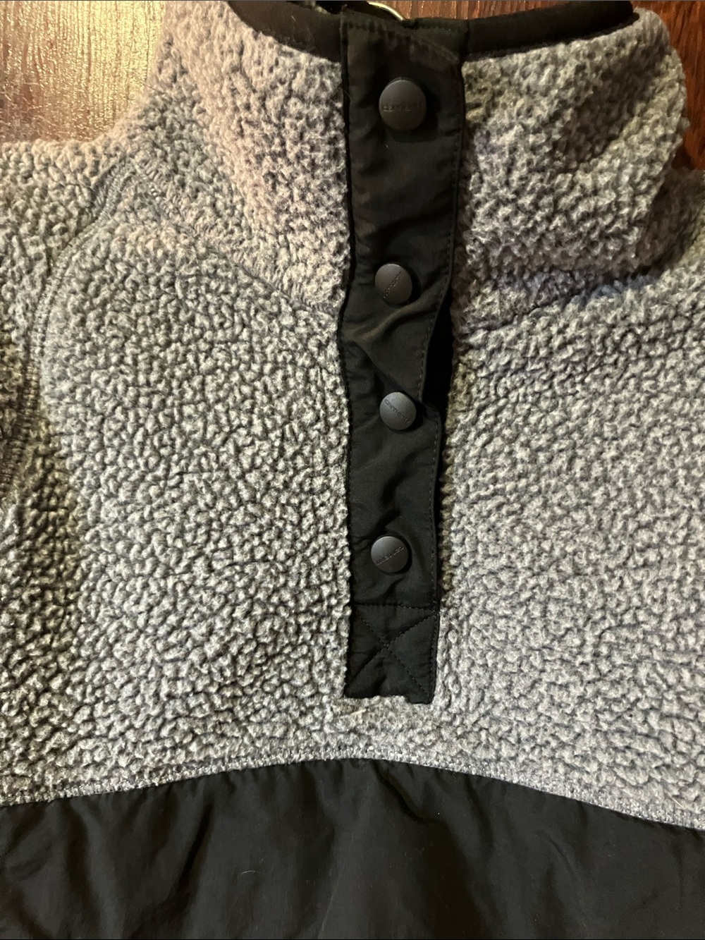 Carhartt Womens Relaxed Fit Fleece  Snap Pullover with Black Trim - Picture 5 of 9